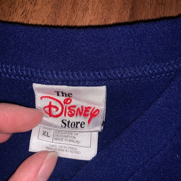 Disney Store Mickey Minnie Mouse and Friends V Neck Fleece Pullover XL Vintage - Picture 5 of 6